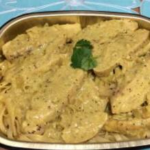 Maple curry chicken with pasta